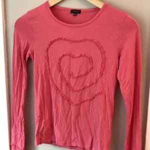 Pink swirling hearts 💕 shirt size 12